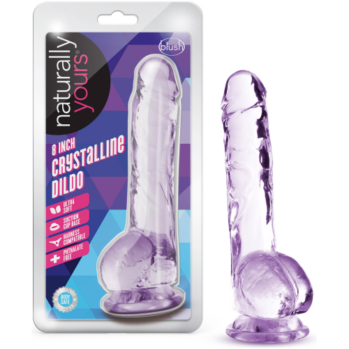 Naturally Yours - 8 Inch Crystalline Dildo - Amethyst