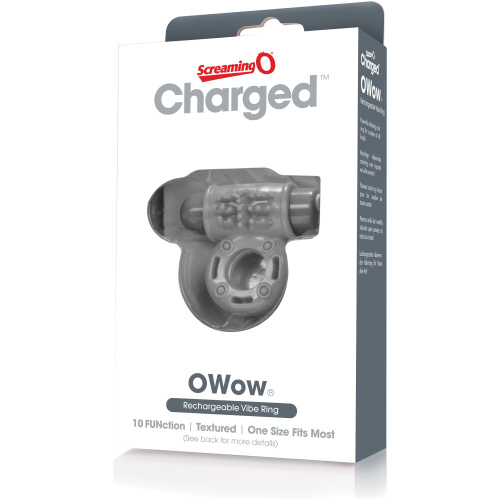 Charged Owow Rechargeable Vibe Ring - Grey
