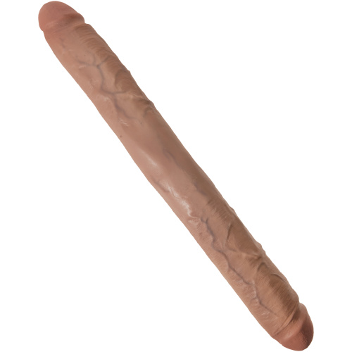 King Cock  16 Inch Thick Double Dildo - Tan