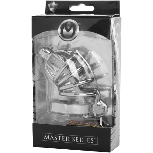 Stainless Steel Chastity Cage With Silicone Urethral Plug