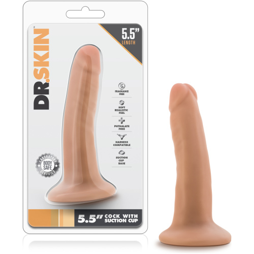 Dr. Skin - 5.5 Inch Cock With Suction Cup - Vanilla