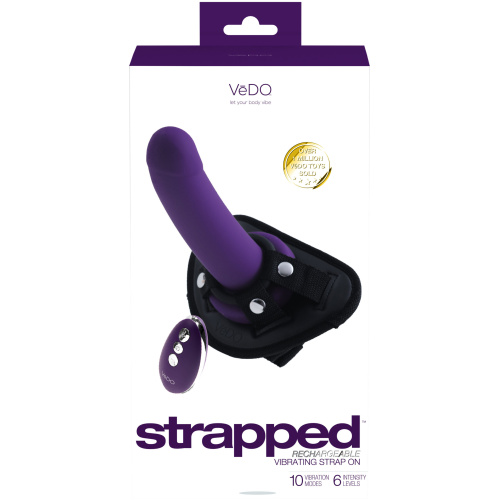 Strapped Rechargeable Strap on - Purple