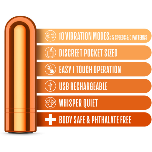 Kool Vibes - Rechargeable Mini Bullet - Tangerine
