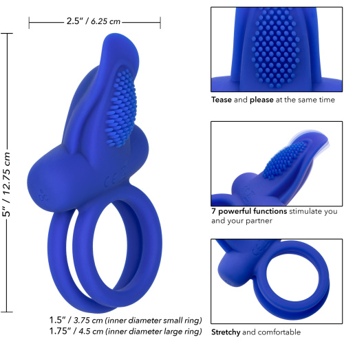 Silicone Rechargeable Dual Pleaser Enhancer