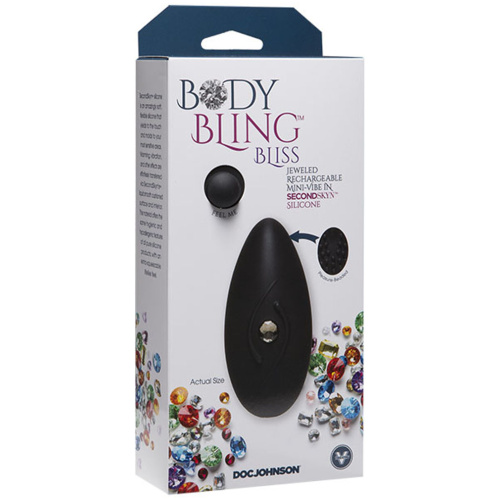 Body Bling - Clit Caress Mini-Vibe in Second Skin Silicone - Silver