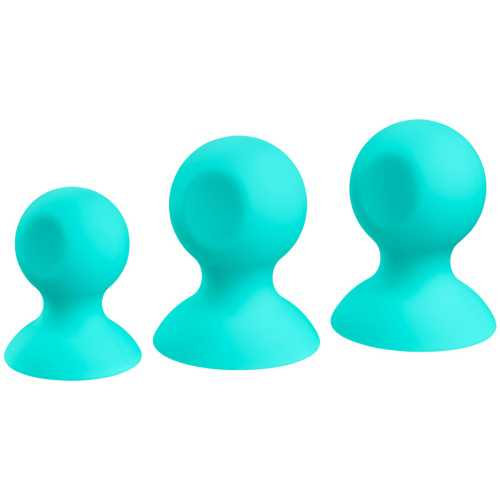 Cloud 9 Health and Wellness Nipple and Clitoral Massager Suction Set - Teal
