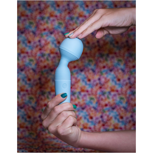 Grace Bendable Vibrating Pleasure Wand - Blue