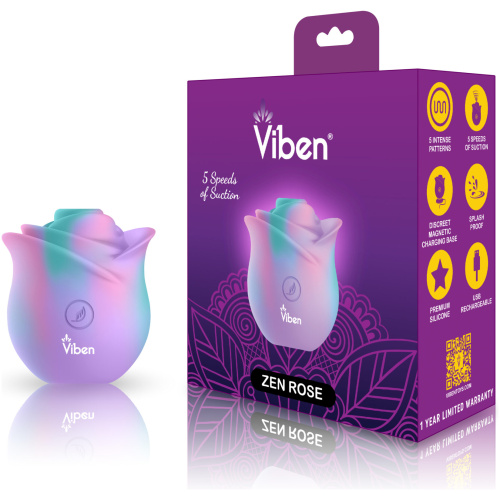 Zen Rose - Unicorn - Handheld Rose Clitoral and Nipple Stimulator