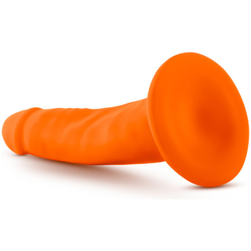 Neo - 5.5 Inch Dual Density Cock - Neon Orange