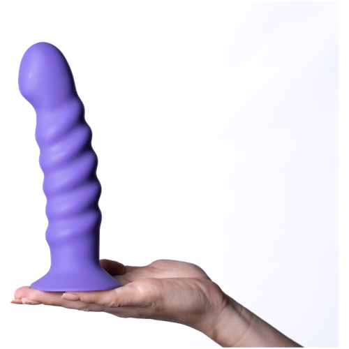 Kendall Silicone Dong Swirled Satin Finish - Neon Purple