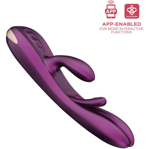 Terri - App Controlled Tapping Rabbit Vibrator - Purple