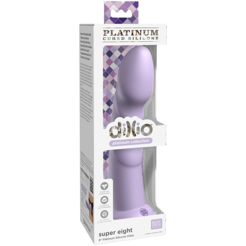 Dillio Platinum - Super Eight 8 Inch Dildo - Purple