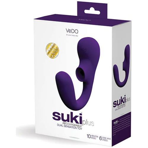 Suki Plus Rechargeable Dual Sonic Vibe - Deep Purple