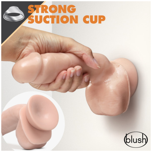 Dr. Skin Glide - 8.5 Inch Self Lubricating Dildo With Balls - Vanilla