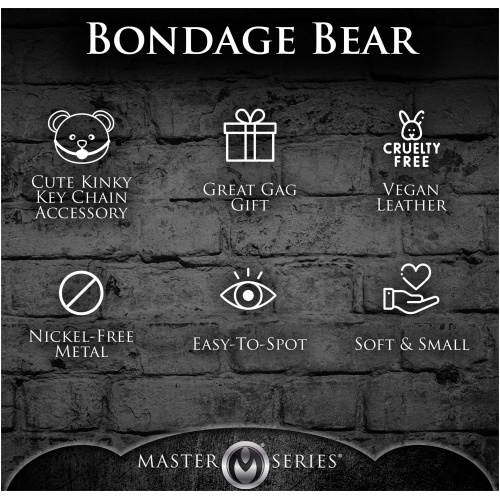 Gagged Teddy Bear Keychain