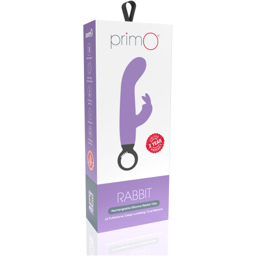 Primo Rabbit Rechargeable Vibrator - Lilac