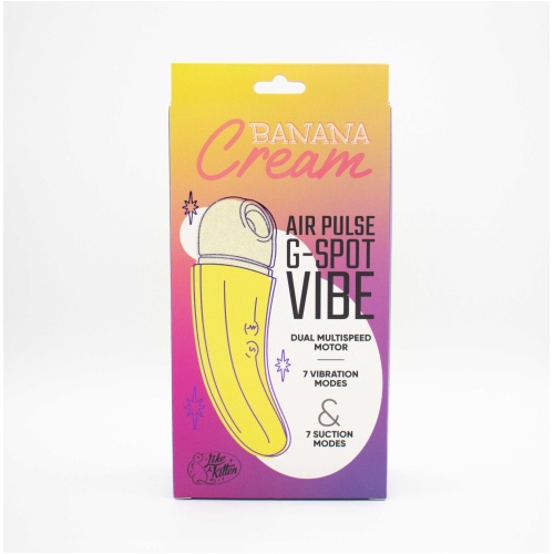 Banana Cream Air Pulse and G-Spot Vibrator - Yellow
