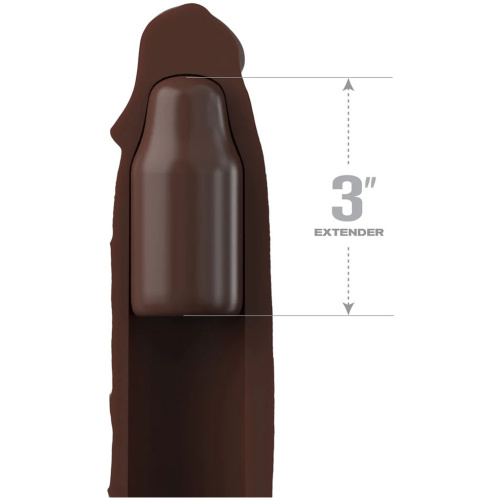 Fantasy X-Tensions Elite 7 Inch Extension With Strap - Brown