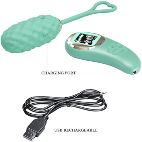 Vivian Remote Control Vibrating Egg - Turquoise