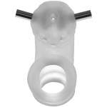 Airlock Electro Air-Lite Vented Chastity With Two  4mm Contacts - Clear Ice
