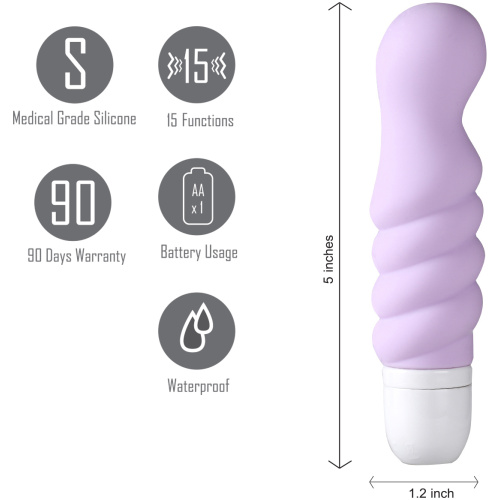 Chloe Silicone Twissty Mini Vibe - Purple