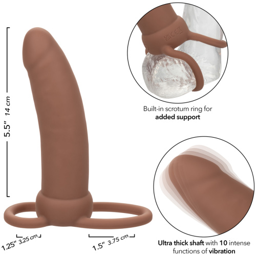 Performance Maxx Rechargeable Thick Dual Penetrator - Brown