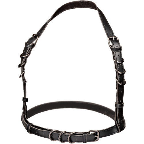 Euphoria Collection Plus Size Halter Buckle Harness - Black