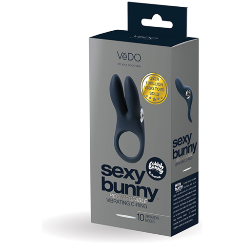 Sexy Bunny Rechargeable Ring - Black Pearl
