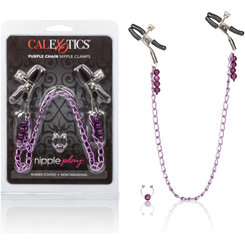 Purple Chain Nipple Clamps