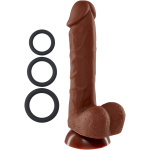 7 Inch Silicone Pro Odorless Dong - Brown