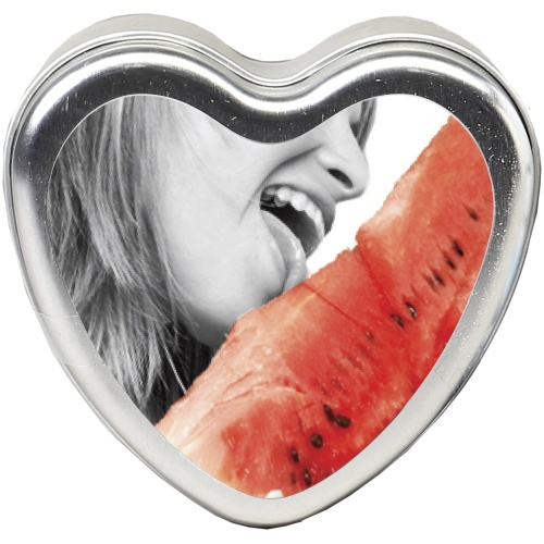 Edible Heart Candle - Watermelon - 4 Oz.
