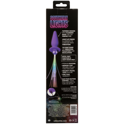 Southern Lights - Vibrating Light Up Anal Probe - Purple