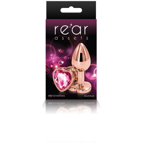 Rear Assets - Rose Gold Heart - Small - Pink