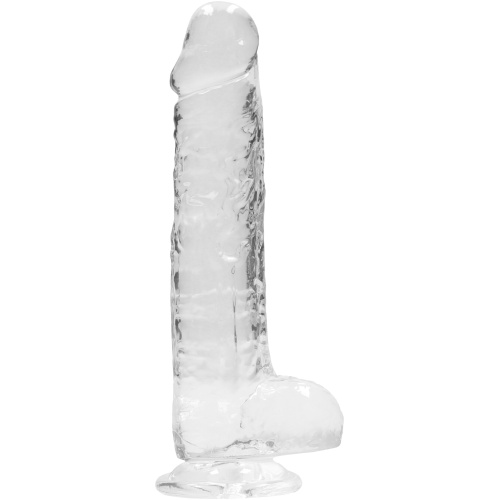 8 Inch Realistic Dildo With Balls - Translucent