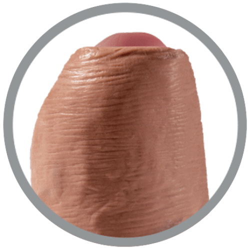 King Cock 7 Inch Uncut - Tan