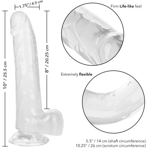 Size Queen 8 inch/20.25 Cm - Clear