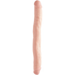 Basix Rubber Works 12 Inch Double Dong - Flesh