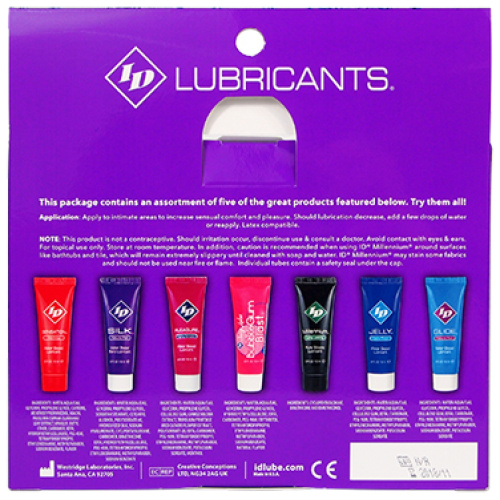 ID Sensual Lubricants 5 Pack Assorted Sampler