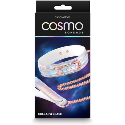 Cosmo Bondage - Collar and Leash - Rainbow