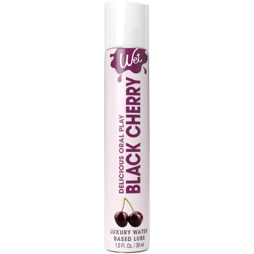 Wet Delicious Oral Play - Black Cherry -  Waterbase Flavored Lubricant 1 Oz
