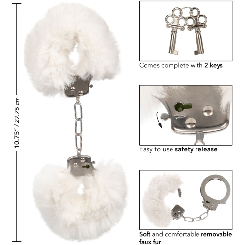 Ultra Fluffy Furry Cuffs - White