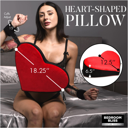 Bondage Love Pillow - Black/red