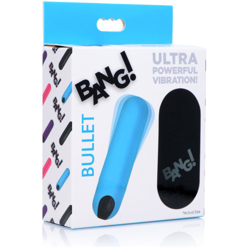 Bang Vibrating Bullet With Remote Control - Blue