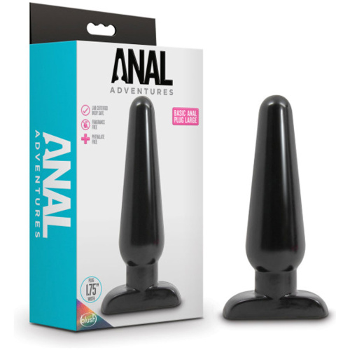 Anal Adventures - Basic Anal Plug - Large - Black