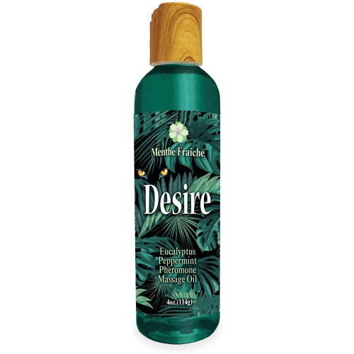 Desire Pheromone Massage Oil 4 Oz - Eucalyptus and Peppermint