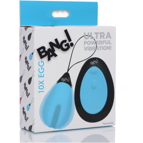 Bang - 10x Silicone Vibrating Egg - Blue