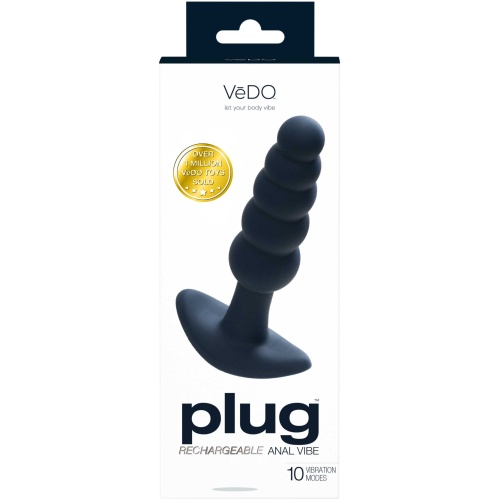 Plug Rechargeable Anal Vibe - Black Pearl