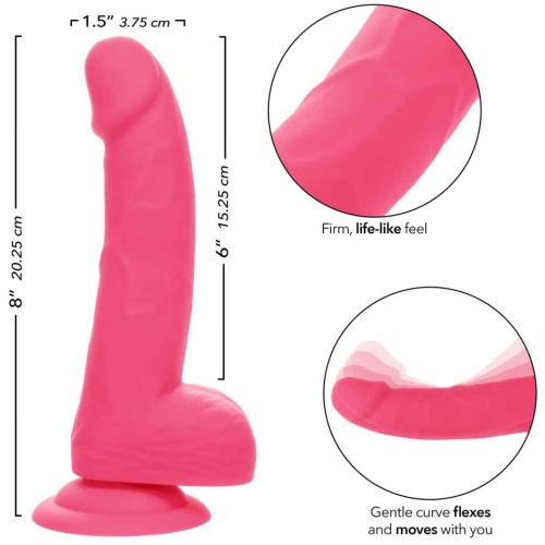 Neon Silicone Studs 6 Inch - Pink