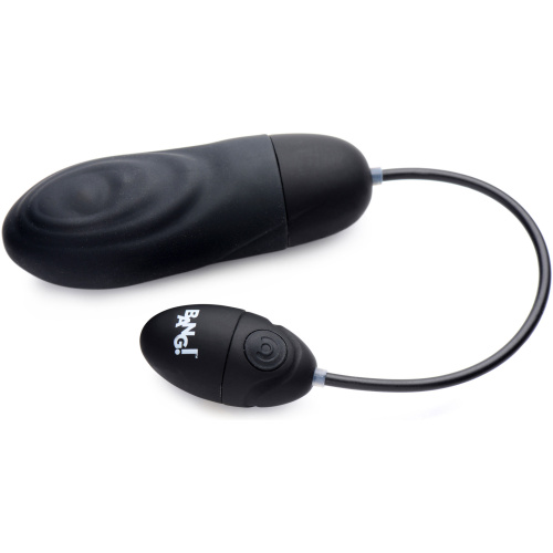 7x Pulsing Rechargeable Silicone Bullet- Black