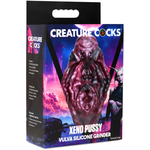 Xeno Pussy Vulva Silicone Grinder - Red/black